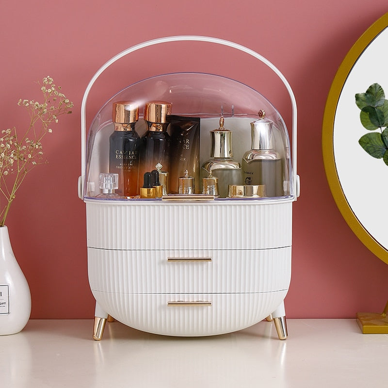 Waterproof and Dust-Free Makeup Organizer: Safely Store Your Cosmetics in Style!